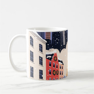 Chicago Kerst Retro Reisposter Koffiemok