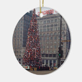 Chicago Kerstmis in het Congres Hotel 1963 Keramisch Ornament (Links)