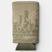 Chicago Khaki Green Tan Skyline Seltzer Blikjeskoeler (Voorkant)