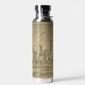 Chicago Khaki Green Tan Skyline Waterfles (Links)