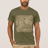 Chicago Khaki Tan Naam Graphic T-shirt (Voorkant)