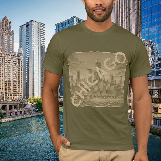 Chicago Khaki Tan Naam Graphic T-shirt