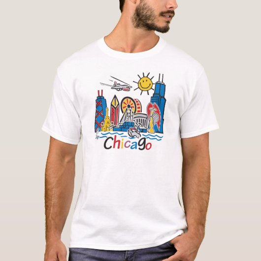 Chicago Kids Silhouet T-shirt (Voorkant)