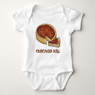 CHICAGO KIND Illinois Deep Dish Pepperoni Pizza Romper