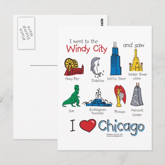 Chicago—kinder-Icons-NIEUW-[Co Briefkaart (Voorkant / Achterkant)