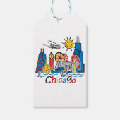 Chicago Kinder Skyline Cadeaulabel (Voorkant)