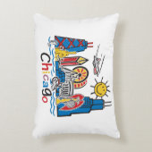 Chicago Kinder Skyline Decoratief Kussen (Voorkant(Verticaal))