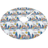 Chicago Kinder Skyline Kerstboom Rok (Gekanteld)