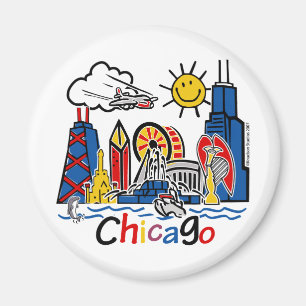 Chicago Kinder Skyline Magneet