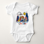 Chicago Kinder Skyline Romper (Voorkant)