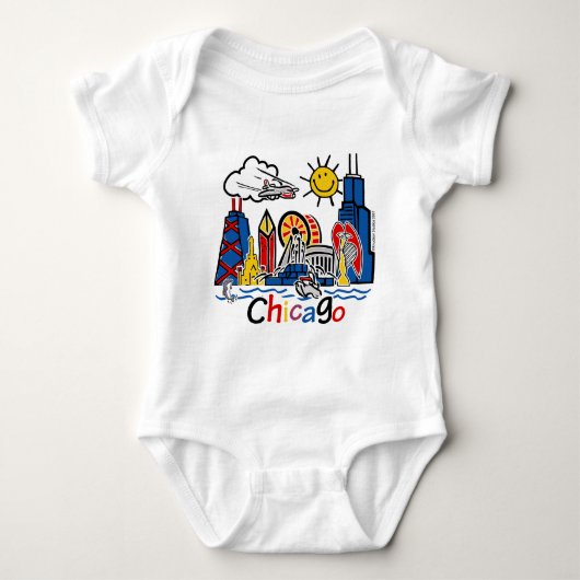 Chicago Kinder Skyline Romper (Voorkant)