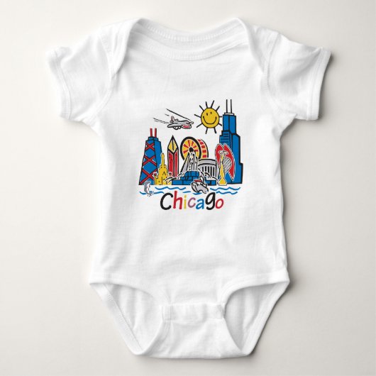 Chicago Kinder Skyline Romper (Voorkant)