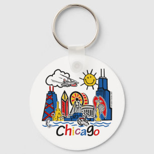 Chicago Kinder Skyline Sleutelhanger