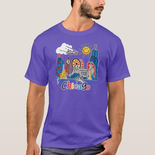 Chicago Kinder Skyline T-shirt (Voorkant)