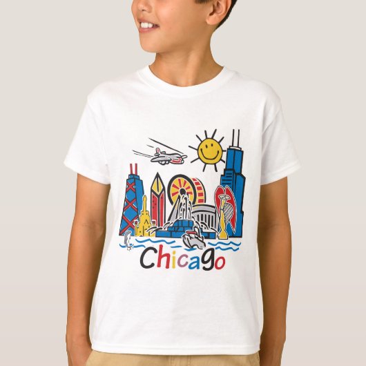 Chicago Kinder Skyline T-shirt (Voorkant)