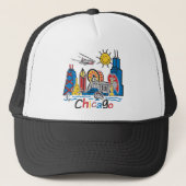 Chicago Kinder Skyline Trucker Pet (Voorkant)