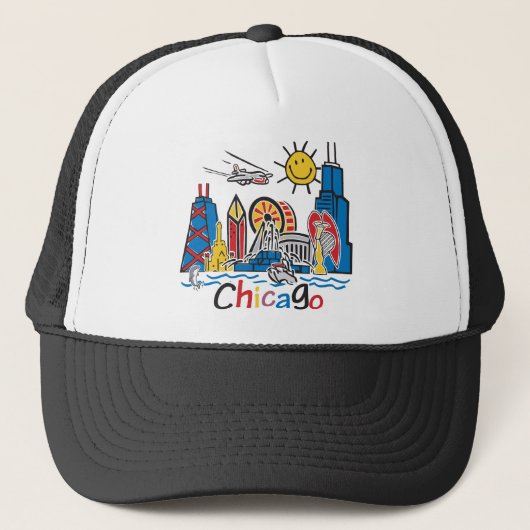 Chicago Kinder Skyline Trucker Pet (Voorkant)