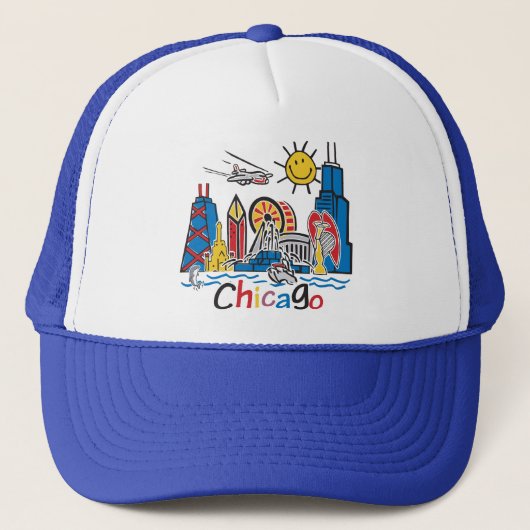 Chicago Kinder Skyline Trucker Pet (Voorkant)