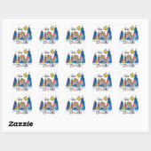 Chicago Kinder Skyline Vierkante Sticker (Vel)