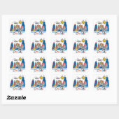 Chicago Kinder Skyline Vierkante Sticker (Vel)