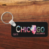 Chicago - kleurrijk sleutelhanger (Achterkant)