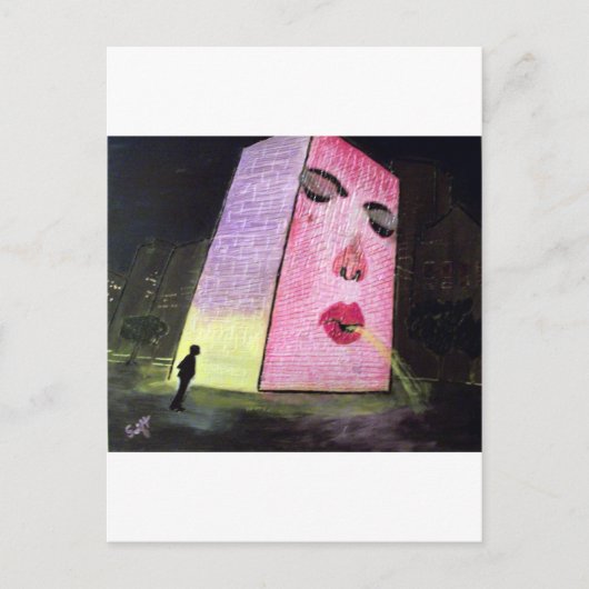 Chicago kroonfontein in Millennium Park Briefkaart (Voorkant)