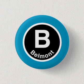 Chicago L Belmont Blue Line Ronde Button 3,2 Cm