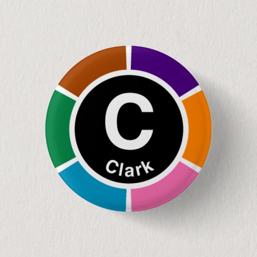 Chicago L Clark Loop Ronde Button 3,2 Cm (Voorkant)