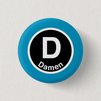 Chicago L Damen Blue Line Ronde Button 3,2 Cm