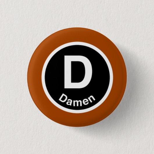Chicago L Damen Brown Line Ronde Button 3,2 Cm (Voorkant)