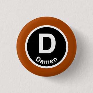 Chicago L Damen Brown Line Ronde Button 3,2 Cm