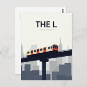 Chicago 'L' Elevated Train Briefkaart (Voorkant / Achterkant)