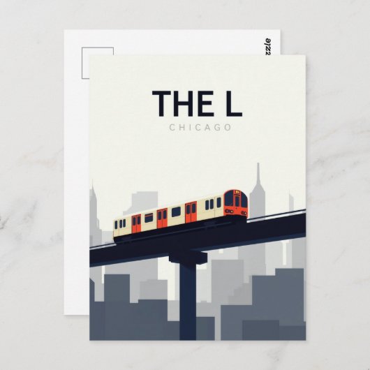 Chicago 'L' Elevated Train Briefkaart (Voorkant / Achterkant)