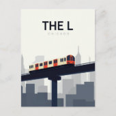 Chicago 'L' Elevated Train Briefkaart (Voorkant)