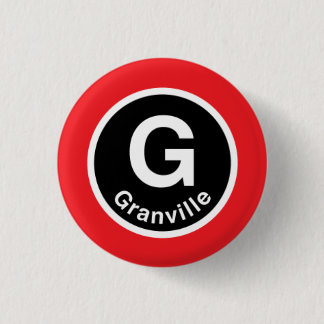 Chicago L Granville Red Line Ronde Button 3,2 Cm