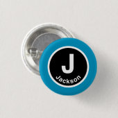 Chicago L Jackson Blue Line Ronde Button 3,2 Cm (Voorkant /achterkant)
