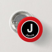 Chicago L Jarvis Red Line Ronde Button 3,2 Cm (Voorkant /achterkant)