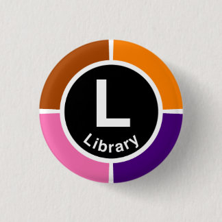 Chicago L Library Loop Ronde Button 3,2 Cm