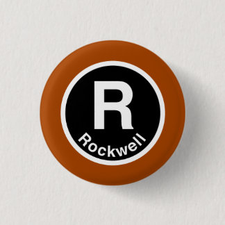 Chicago L Rockwell Brown Line Ronde Button 3,2 Cm