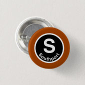 Chicago L Southport Brown Line Ronde Button 3,2 Cm (Voorkant /achterkant)