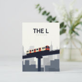 Chicago 'L' verhoogde trein Briefkaart (Staand voorkant)