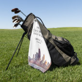 Chicago Laatste Swing Voor de Ring Bachelor Golfhanddoek (Groen)