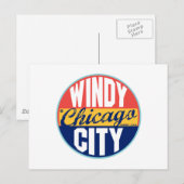 Chicago label briefkaart (Voorkant / Achterkant)