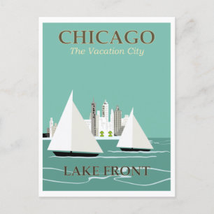  Chicago Lake Front Travel Briefkaart