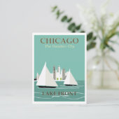 Chicago Lake Front Travel Briefkaart (Staand voorkant)