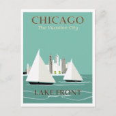  Chicago Lake Front Travel Briefkaart (Voorkant)