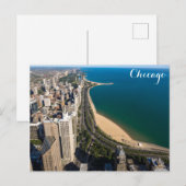 Chicago Lake Michigan Coast Skyline Foto Briefkaart (Voorkant / Achterkant)