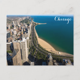 Chicago Lake Michigan Coast Skyline Foto Briefkaart
