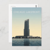Chicago Lakefront: Modern Tower Briefkaart (Voorkant / Achterkant)