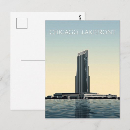 Chicago Lakefront: Modern Tower Briefkaart (Voorkant / Achterkant)
